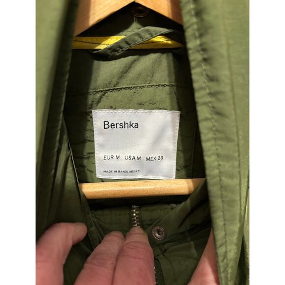 Bershka NA-KD green utility jacket women's hooded sz M NWOT - Picture 6 of 12